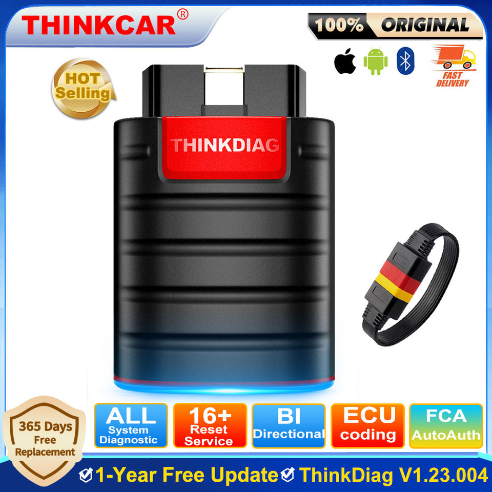 THINKCAR Thinkdiag Hot Version Full System Diagnostic Tool 16 Resets OBD2 Scanner Active Test ECU Coding 1 Year Free Update