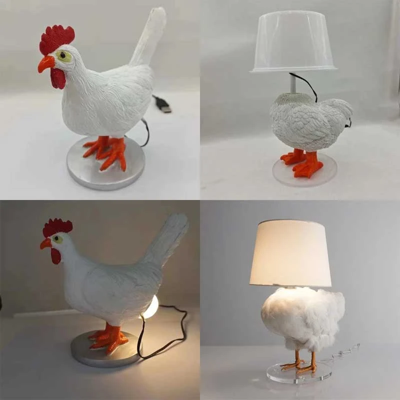 Chicken Egg Lamp Desk Ornaments Rooster Egg LED Night Light For Bedroom