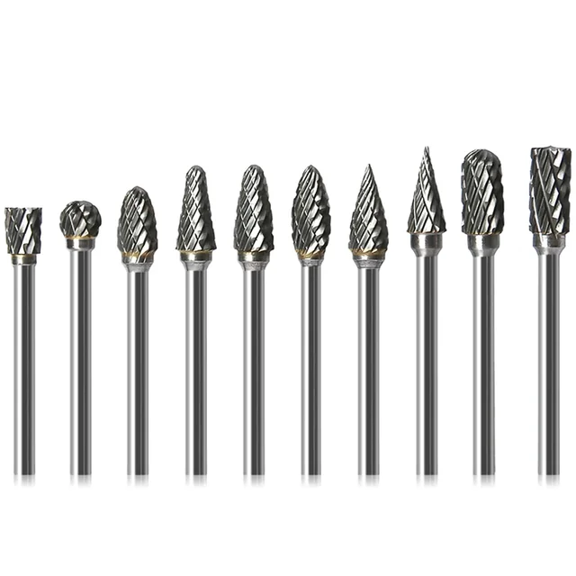 1pc 3x6mm Tungsten Carbide Burrs Rotary Drills Die Grinder Carving Bits Double Cut Tungsten Steel Grinding Head Hard Alloy Files 2
