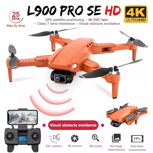 2022 NEW L900 Pro SE HD Drone GPS 4K Professional Camera 5G FPV Visual Obstacle Avoidance Brushless Motor Quadcopter Drones Toys 1