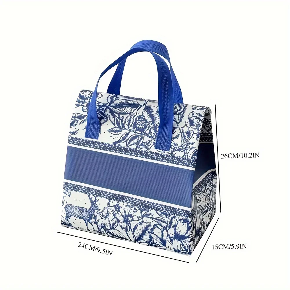 10pcs Insulated Foil Tote Bags - Perfect for Cakes, Milk Tea & Lunch Delivery | Reusable Fabric Cooler Bags for Picnics Takeout 6