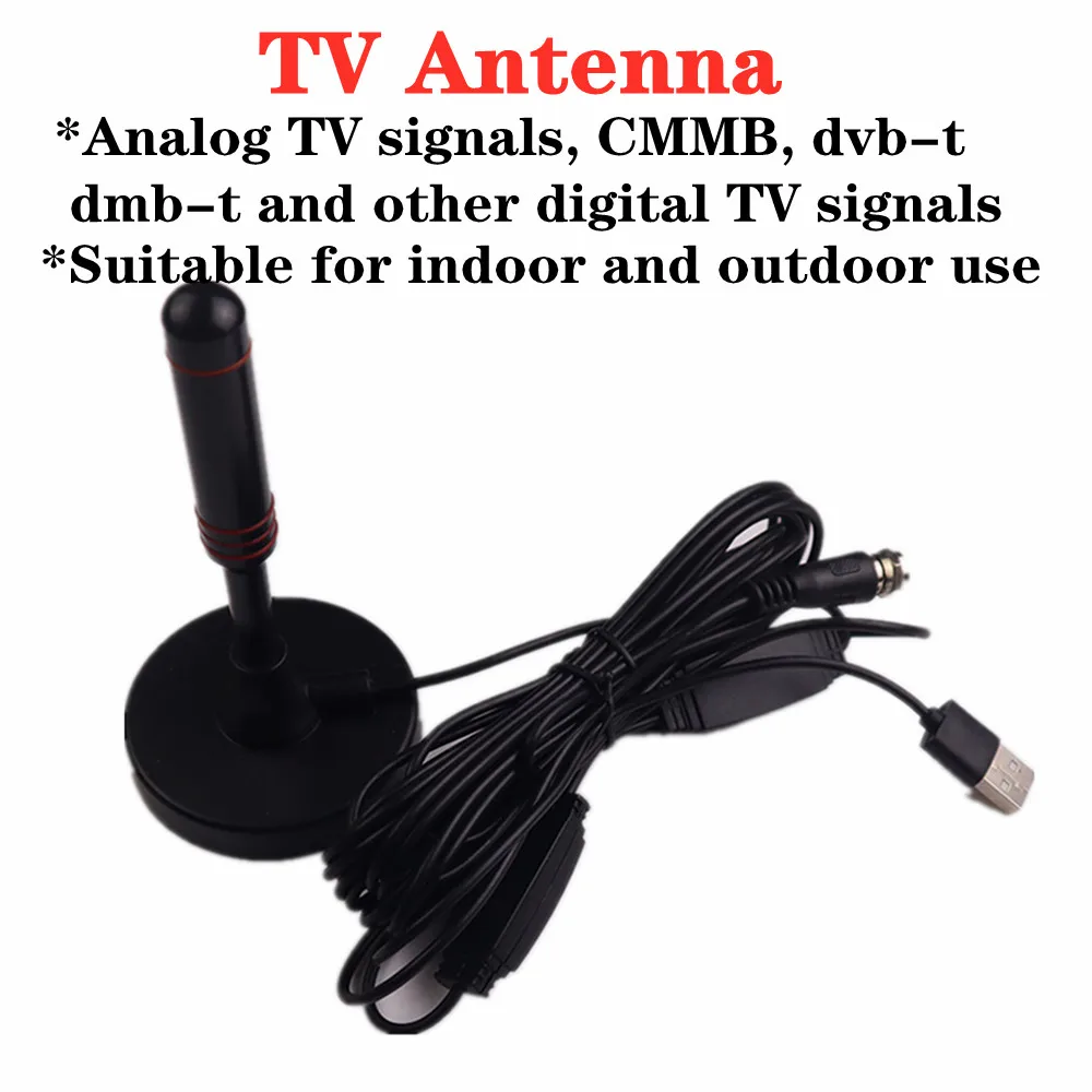 Zqtmax 25Db 1080P Ricezione Programma Tv Digitale Di Bordo/Amplificatore Dvb-T Dmb-T Autoradio Tv Antenna Antenna Cavo 5M