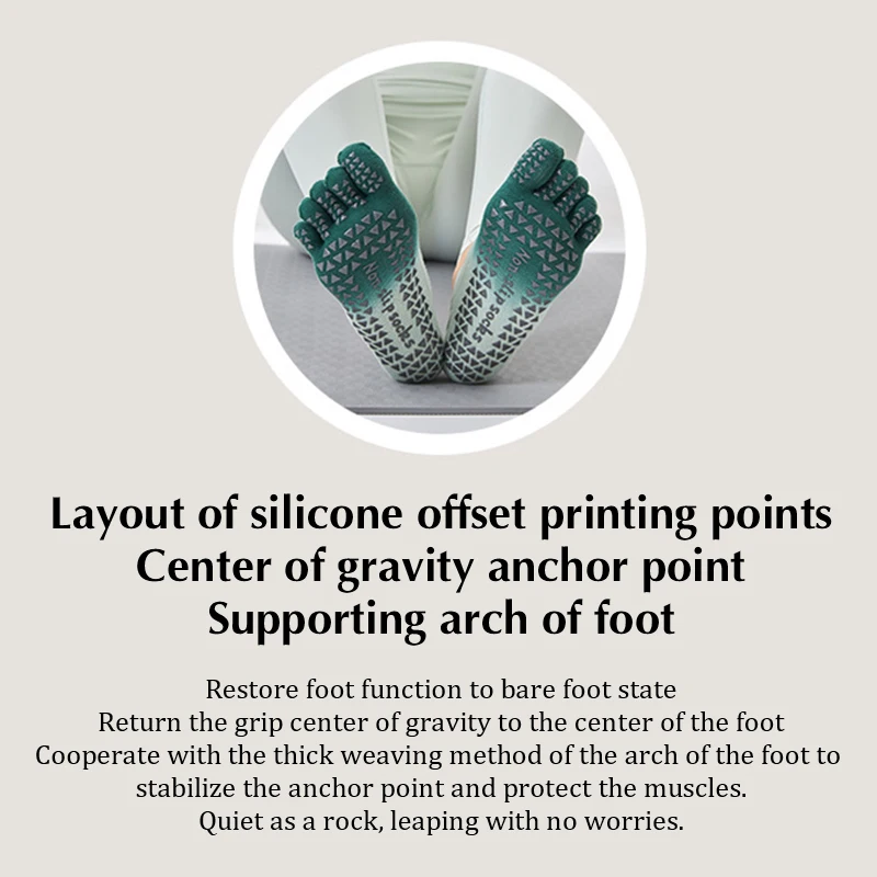 Gradient Yoga Socks Professional Dispensing Anti-Skid Socks Women'S Five-Finger Socks Sports Socks Fitness Jump Pu Lati Socks 19 S85d1184f57bd41be9e27d2d787846bc8R