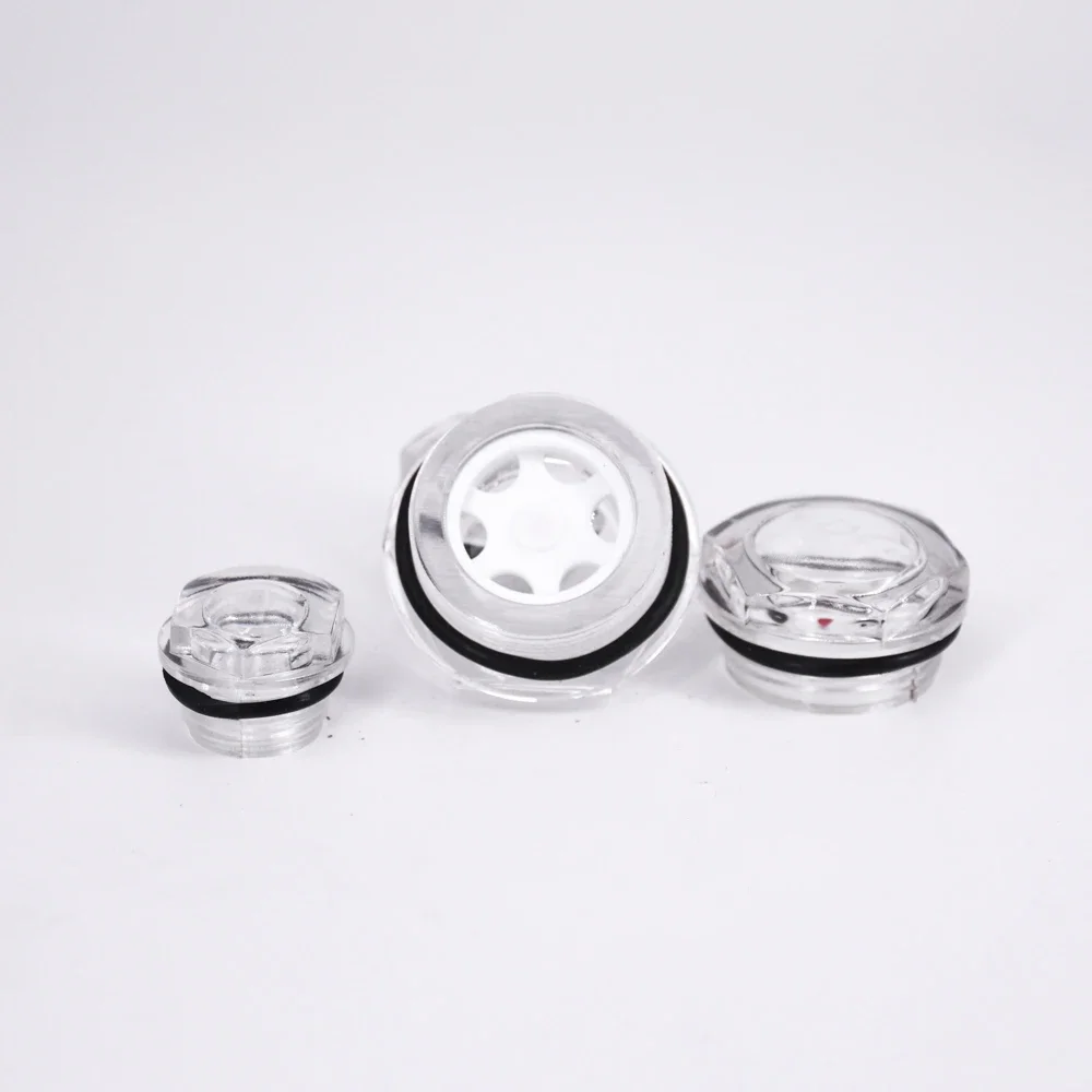 G 3/8" 1/2" 3/4" 1" BSP M16-M60 Metric Male Plastic Oil Level Sight Glass Window Hex Head For Air Compressor Gearbox oil level sight glass