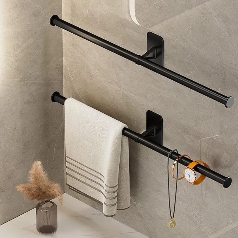 35/45/55cm Aluminum Bathroom Shelf Kitchen Storage Rack Towel Rack Towel Hanger Bath Holder Wall Hanging Bars