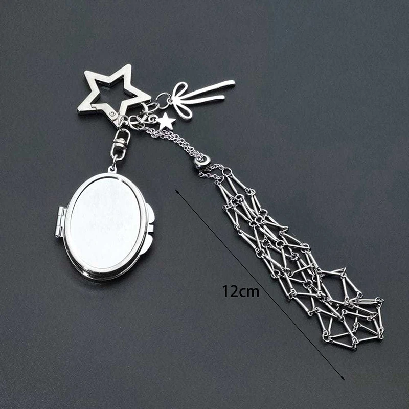 Metall Net Tasche Lippenstift Tasche Schlüsselbund Neue Tragbare Make-Up Tasche Lip Balm Tasche Schlüssel Kette Halter Lippenstifte Schutzhülle Spiegel – Detail 10
