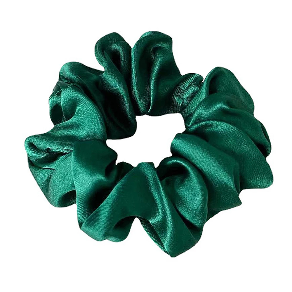 Luxurious Mulberry Silk Large Hair Scrunchies – Pure Color 19 Momme 3.5CM
