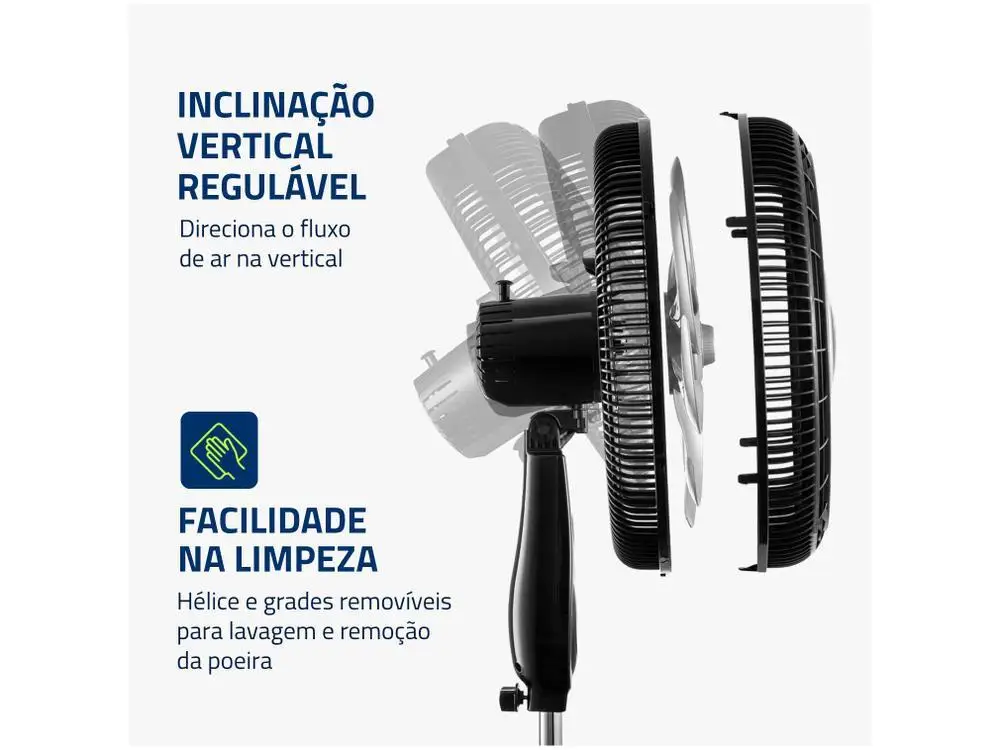 Ventilador de Coluna Mondial VTX-40C-8P-CR 40cm - 110V 6