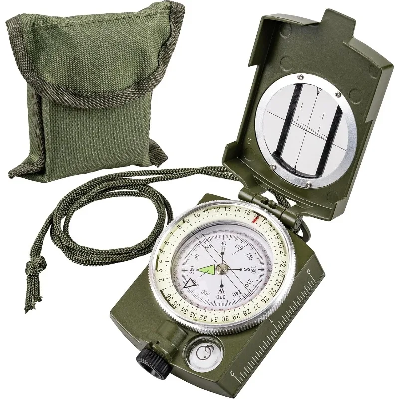 Tactical Survival Military Compass Waterproof Durable Pocket-sized Transmission Aiming for Hiking