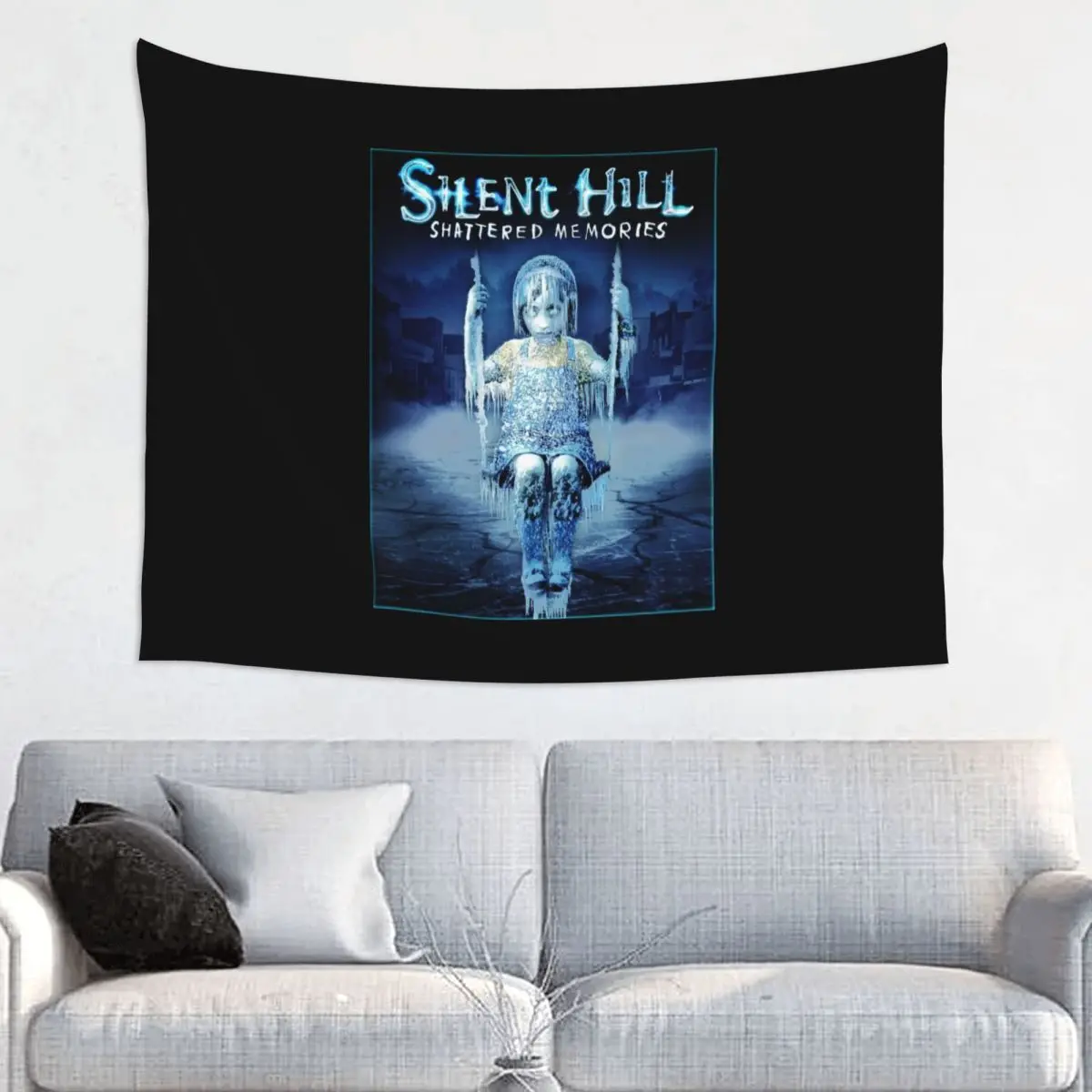 Silent Hill Broken Memories Arazzo Colorato Poliestere Appeso A Parete Horror Game Room Decor Tenda Coperta Retrò