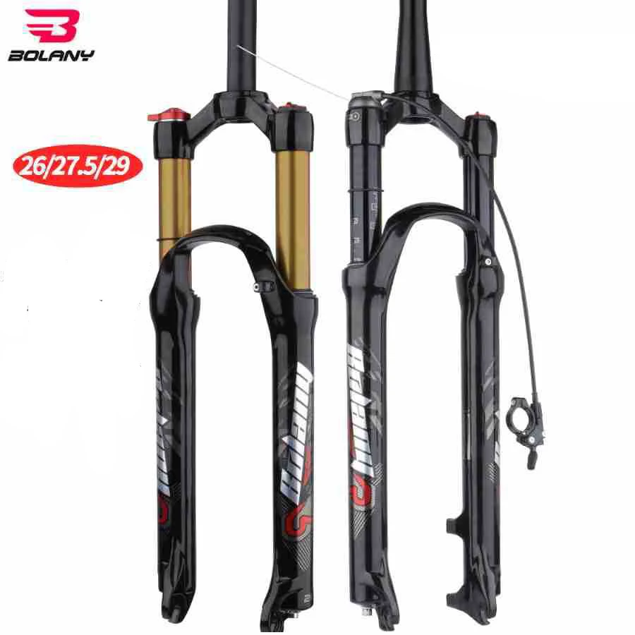 BOLANY Mountain Bike Air Suspension Fork - 26/27.5/29 Inch Rebound Adjustment