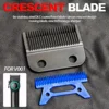 BRDCLIP Blue Zircon Blade VGR V001 Hair Clipper DLC FADE Blade Replacement 7mm Tooth Ultra thin Moving Blade with Screw Spring 5