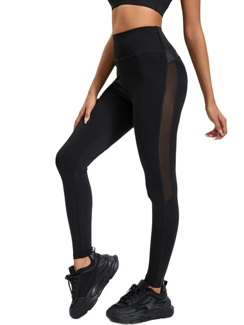 JSC Women Gym Leggings Mesh Sexy High Waisted Pants Activewear