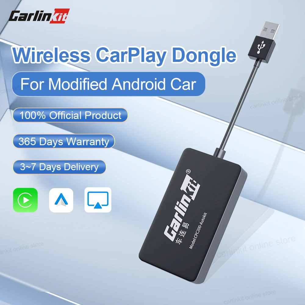 Carlinkit Bedrade/Draadloze Carplay Adapter Android Auto Dongle Spiegel