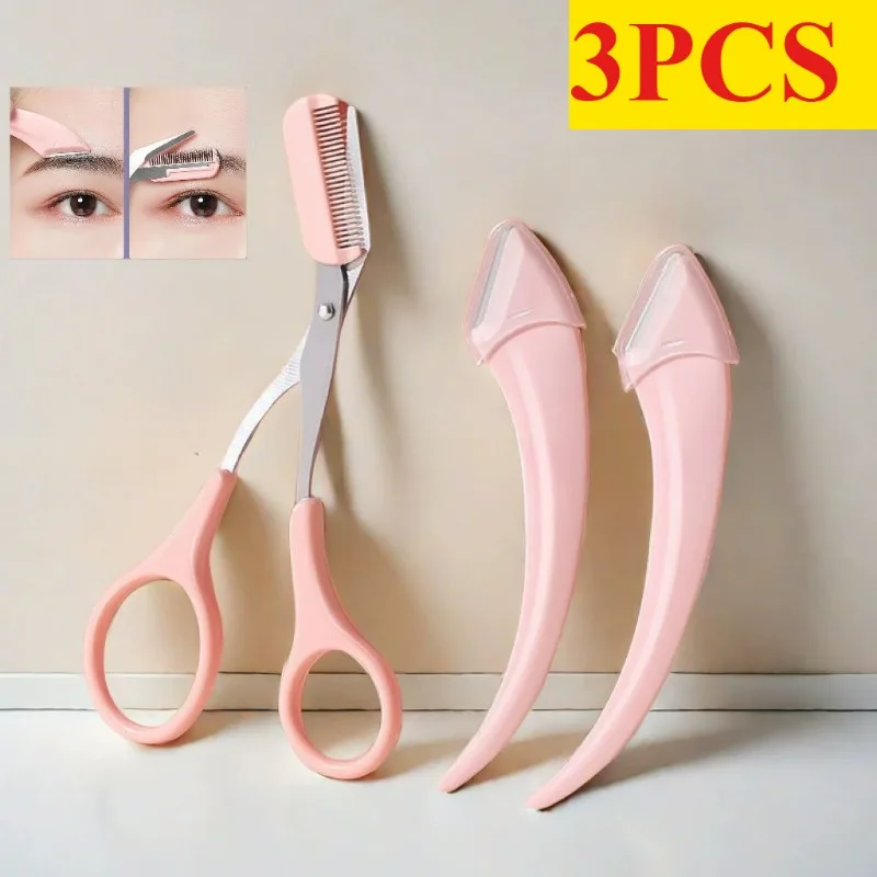Eyebrow makeup Trimming Knife Face Razor Women Professional Eyebrow Scissors With Comb Brow Trimmer Scraper Accessories eyebrow trimmer set eyebrow razor set eyebrow trimmer blade eyebrow scissors eyebrow razor eyebrow trimmer eyebrow scraper