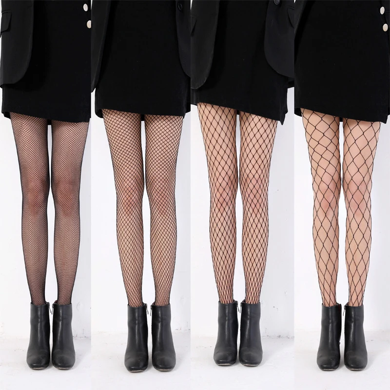 3 Pack Black Fishnet Tights, Hollow Out High Waist Mesh Pantyhose, Women's  Stockings & Hosiery