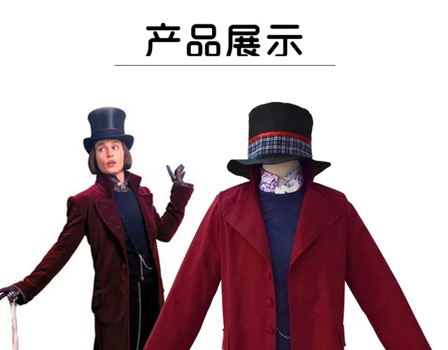 Film Charlie and The Chocolate Factory Willy Wonka costumi Cosplay Set  completo per le donne gioco di ruolo vestito di carnevale di Halloween -  AliExpress