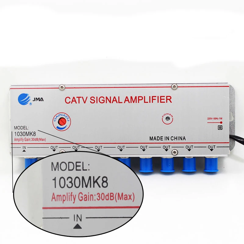 Way Catv Amplificador de Sinal Cabo Satélite tv Amplificador de Sinal Sb1030m8 Cabos de computador e conectores - Imagem 2