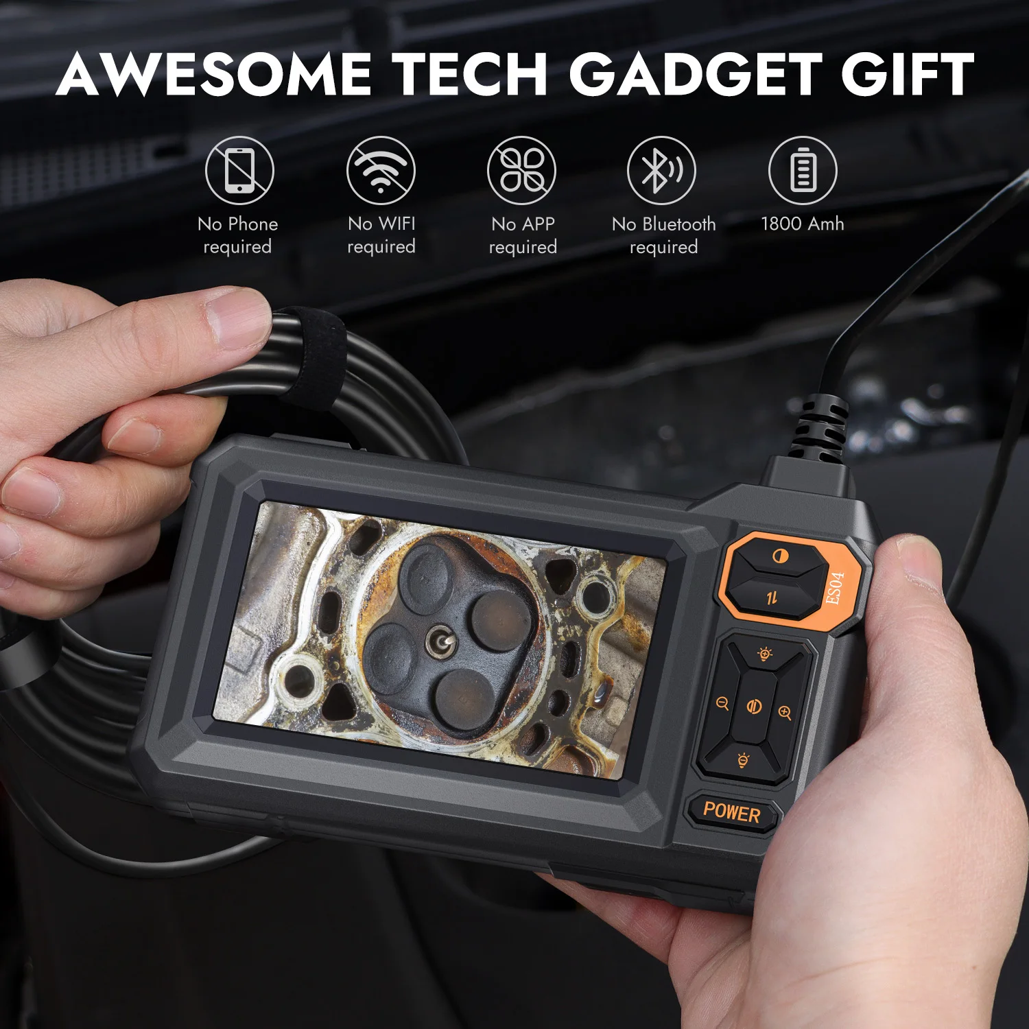 4.3inch Endoscope Camera with Light Inspection Borescope Camera with 1080P with