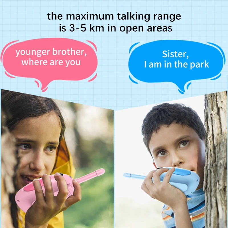 Mini Children Handheld Transceerver Long Range Walkie-Talkie Toys Outdoors Portable Barrier Free Communication Artifact Toy Gift 2