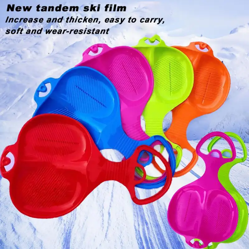 Snow sled winter toy sleigh large heavy duty durable sand sliding sled sledge luge downhill for kids adults boys girls