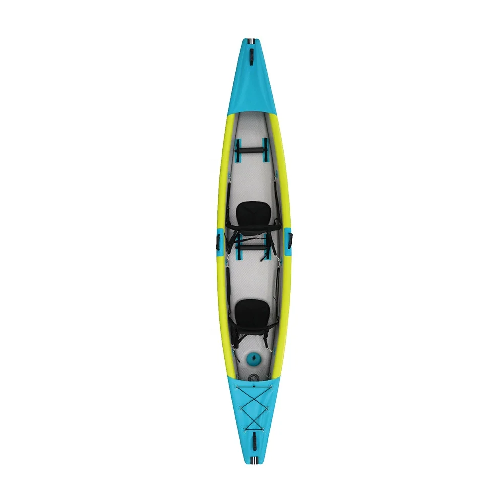 

2024 Drop Stitch Folding Canoe Kayak 13.8ft 422cm High Pressure Ocean River Lake Inflatable