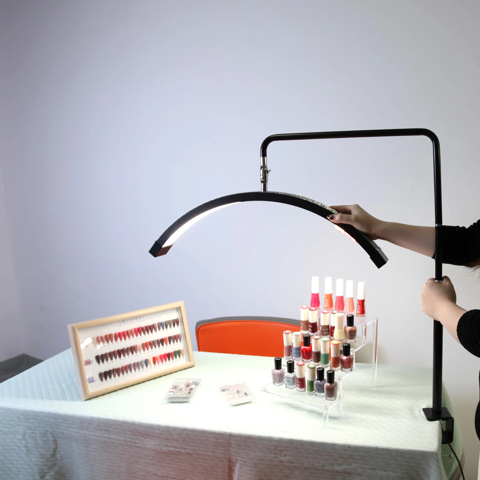Fosoto 40W Multi-Winkel Rotation LED Tisch Nagel Lampe Dimmbare Augenschutz Nagel Licht Stehen Für Tattoo Nagel Shop schönheit Salon – Detail 9