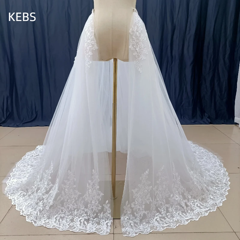 4-layer detachable bride's wedding hem transparent wedding lace skirt can be customized in size