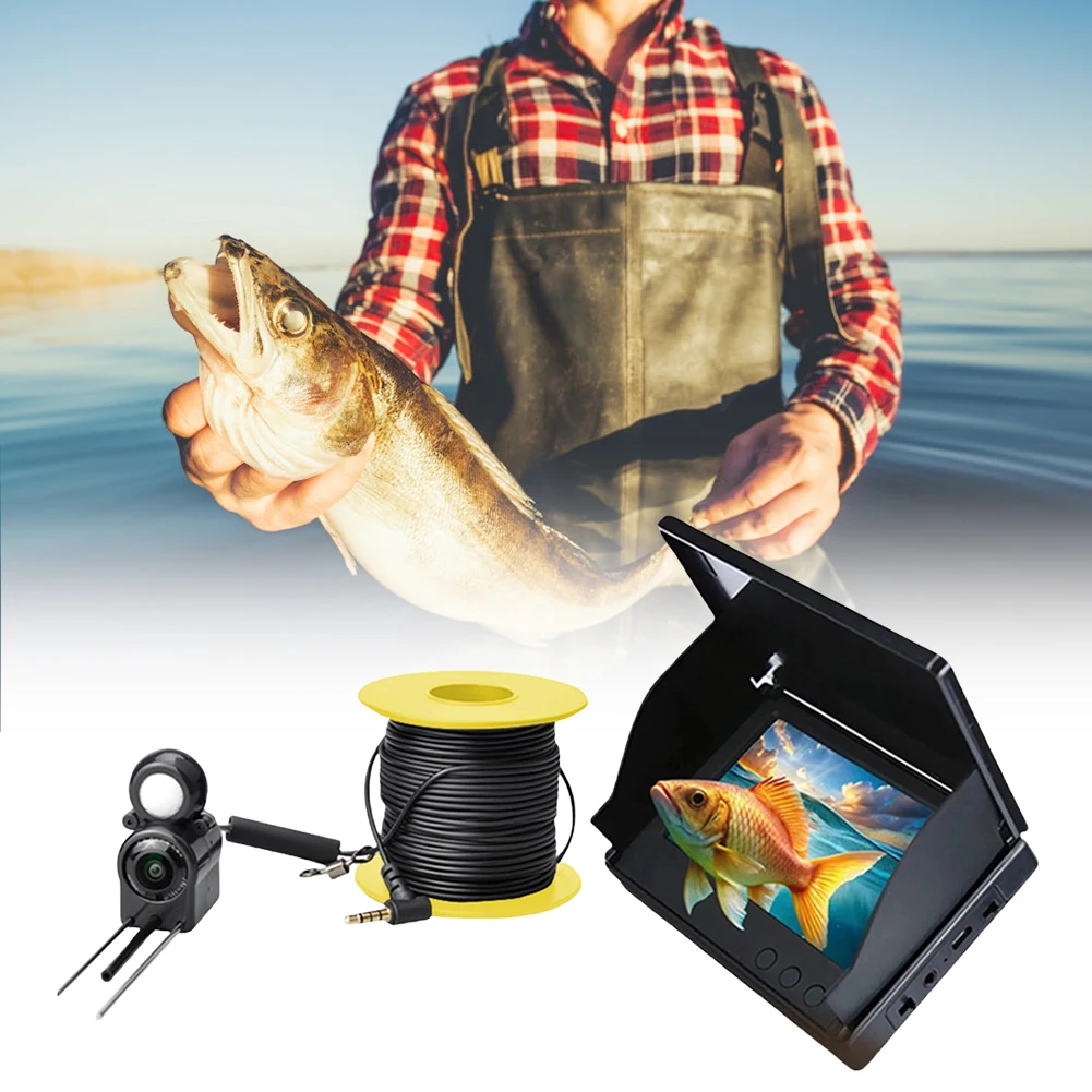 Description Picture 4 of itemUnderwater Fishing Camera 4.3 Inch IPS Monitor Portable Video Fish Finder 220° Fish Finder 15/20/30m Cable for Ice Lake Fishing