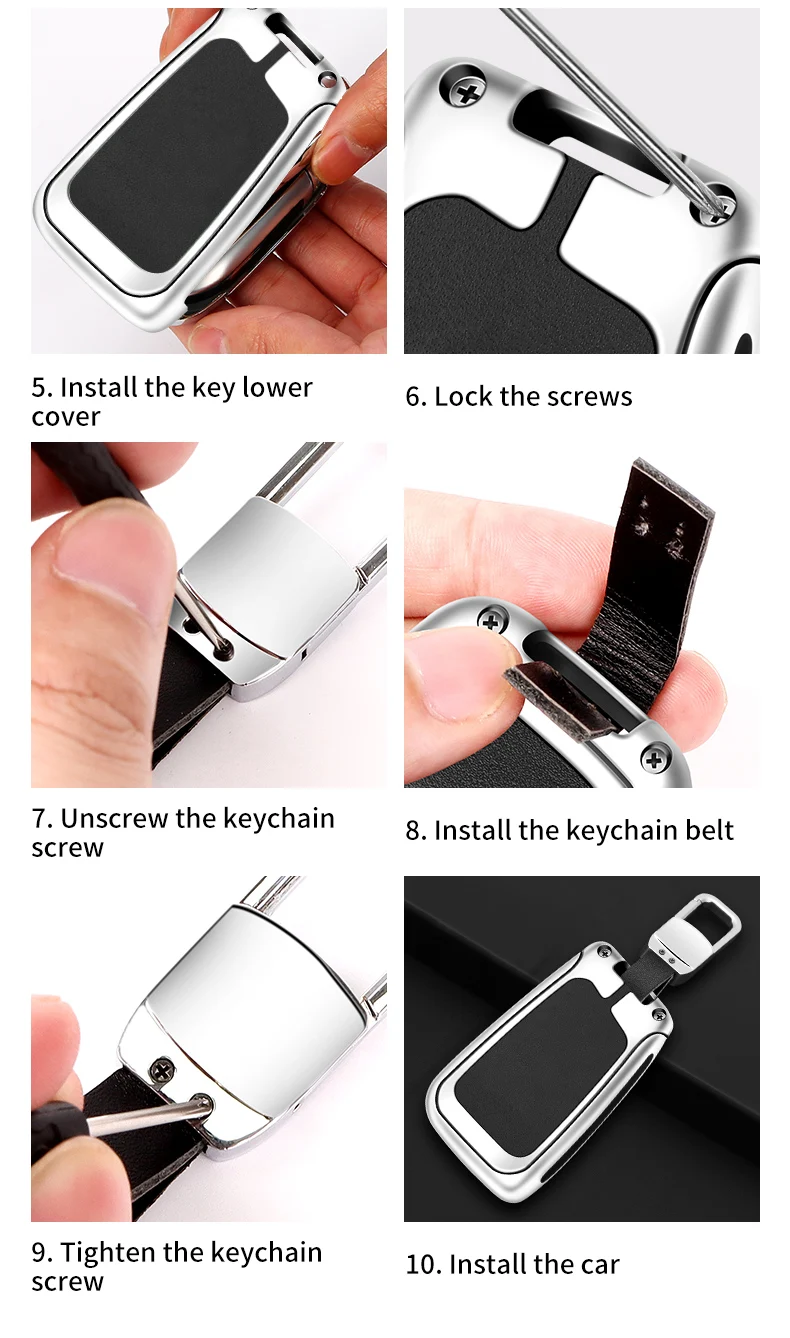 Custodia per chiave auto in pelle metallica Shell per VW Volkswagen Golf 7 MK7 Tiguan MK2 per Seat Ateca Leon FR 2 Ibiza per Skoda Octavia 30 Custodia per chiave auto in pelle metallica Shell per VW Volkswagen Golf 7 MK7 Tiguan MK2 per Seat Ateca Leon FR 2 Ibiza per Skoda Octavia - S85d268773b1446dead35f8c72ccd1be1i