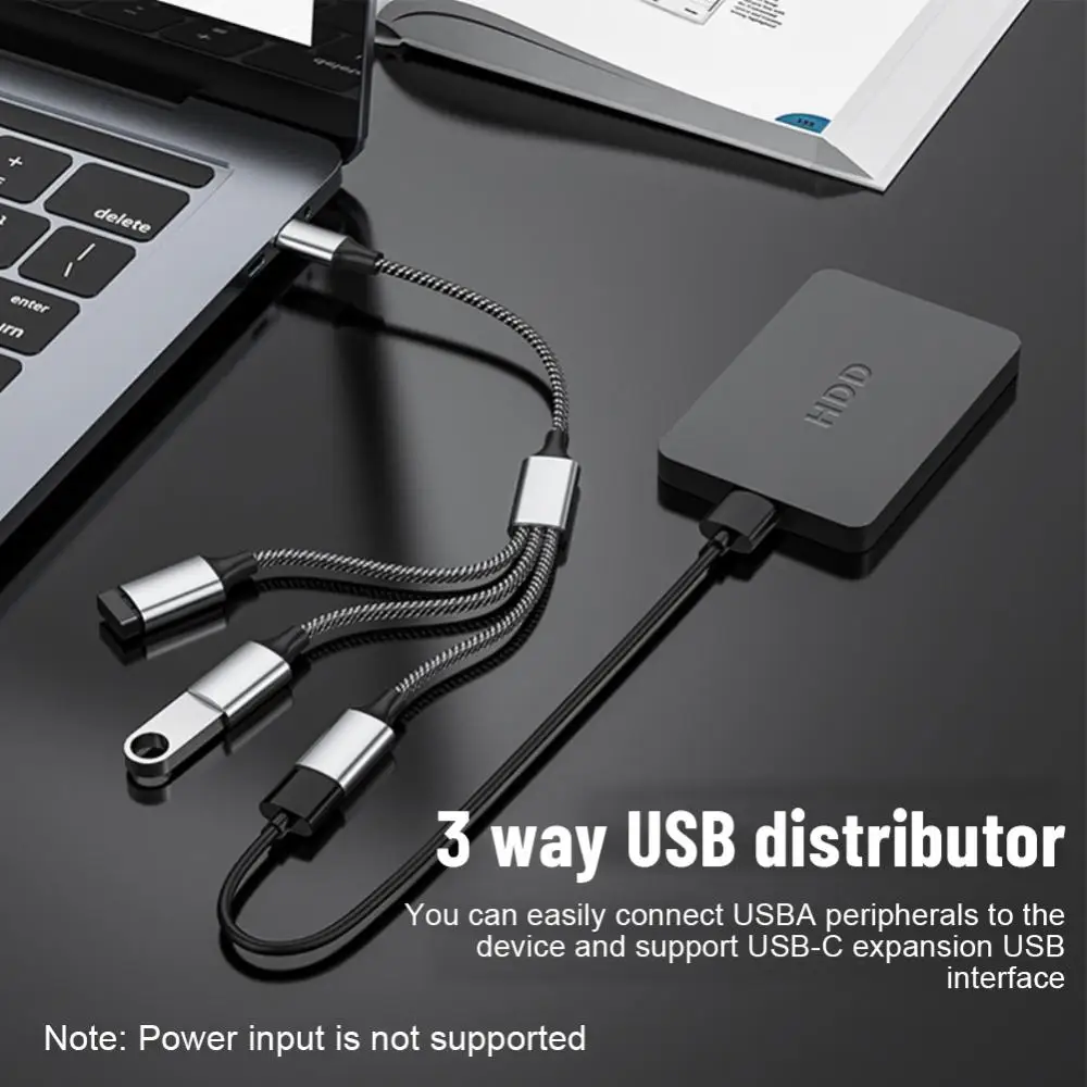 마우스 키보드용 도킹 스테이션 컨버터, U용 충전 케이블, USB C 타입 수, USB 2.0 암, 2 USB-C, PD 60W, 1 개, 2 개, 4 개