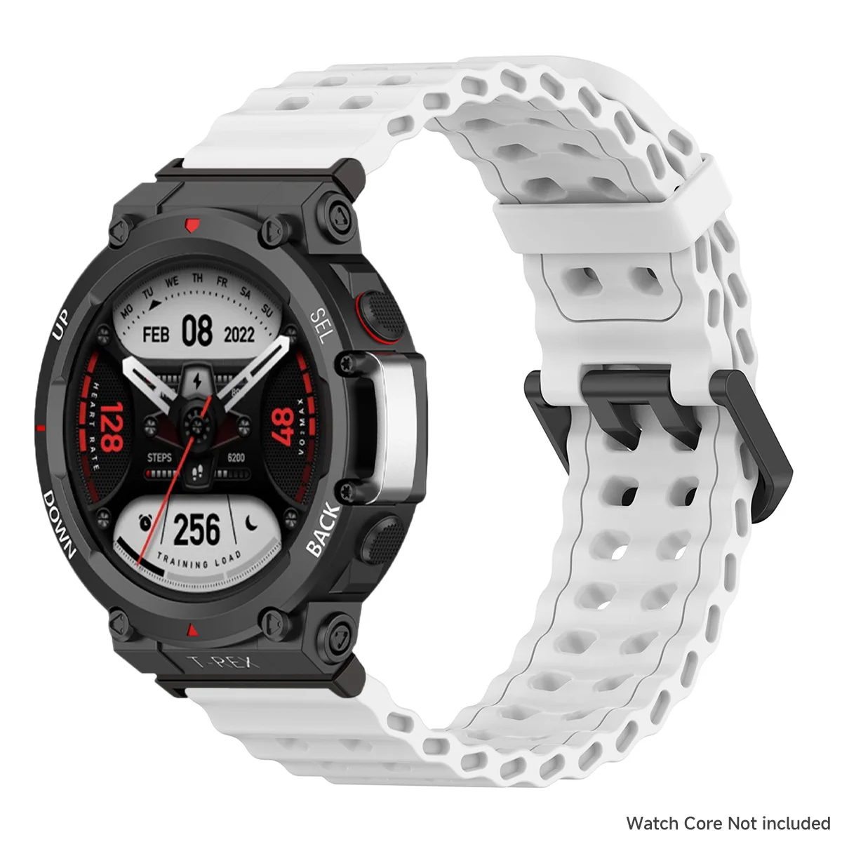 Two-Tone Elastic Silicone Sport Strap - Breathable Marine Band