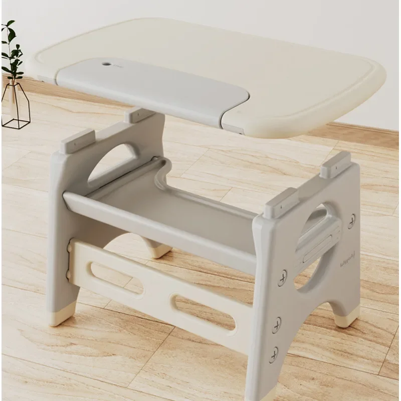 Children's Table With Chairs Early Education Room Desks Flip Small Desk Upright Sitting Children's Table Double Structure