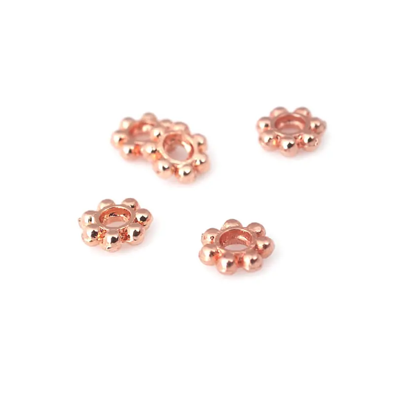 High-Quality 18K Gold & Silver Flower Spacer Beads