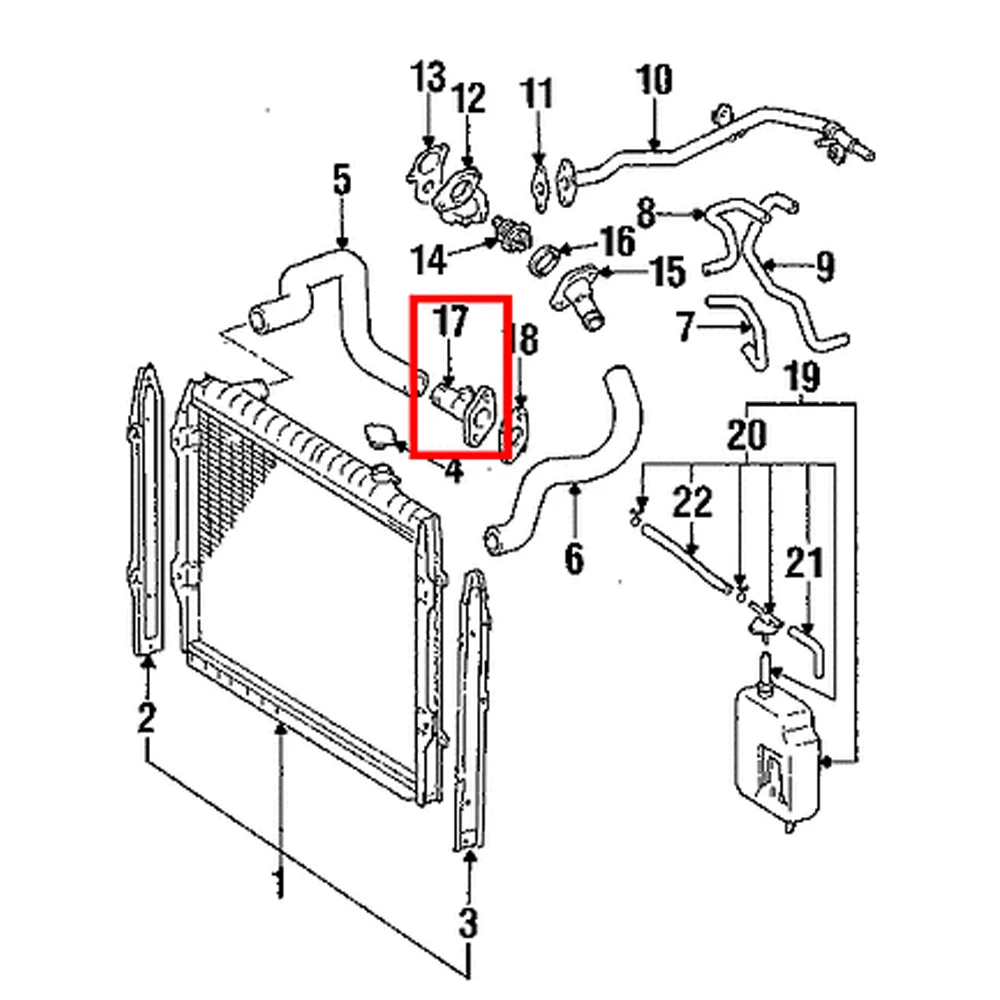Water Outlet For LEXUS Toyota 4Runner 1996-2000 / T100 1994-1998 / Tacoma 1994-2004 2.4L 2.7L OEM#: 16331-0W010 163310W010 water outlet