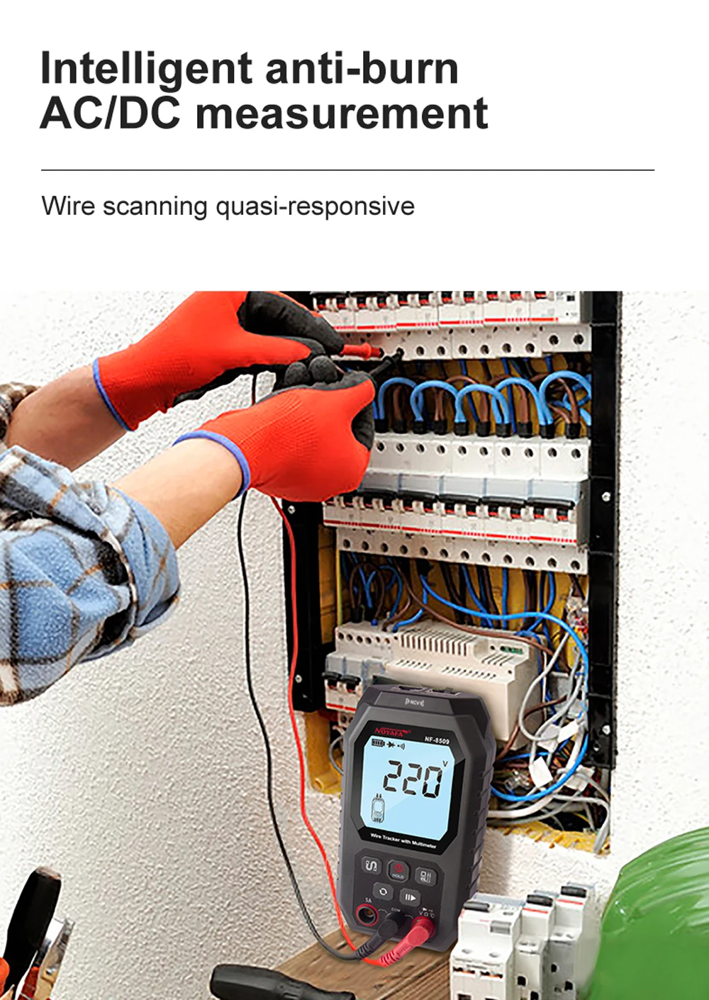 NOYAFA NF-8509 Netzwerkkabel-Tester Digitaler Kabeltracker Cat5 Cat6 Längenmessung Wiremap-Tester Netzwerkwerkzeuge – Detail 11