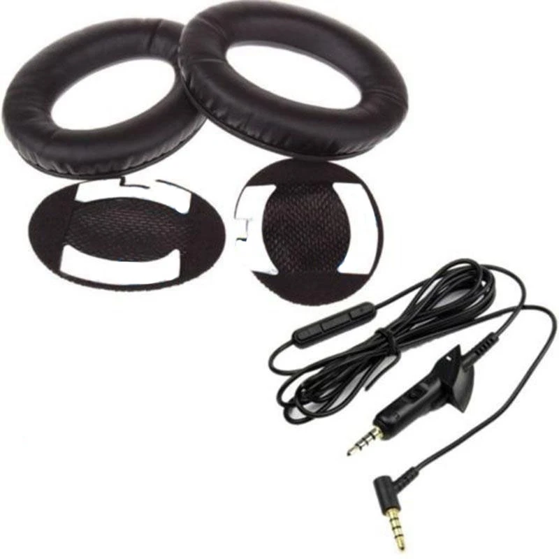 

Replacement Ear Pads Cushion + Extension 3.5Mm Audio Cable Cord + Wired Earpads Headband For QC15 QC2 Earphone