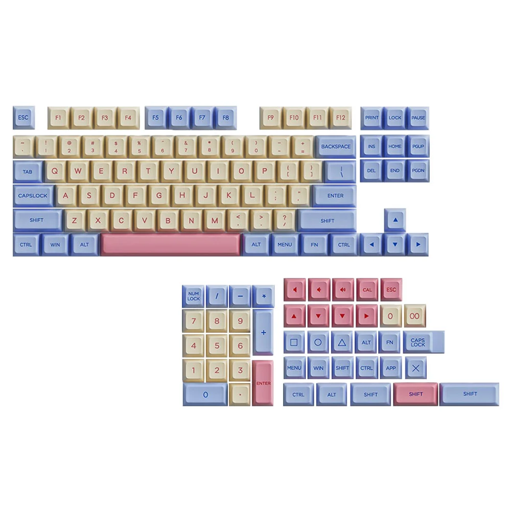 

132 Pcs Marshmallow Keycaps Machinery Keyboard Lovely Fashion Pbt Computer for Mechanical Accessory