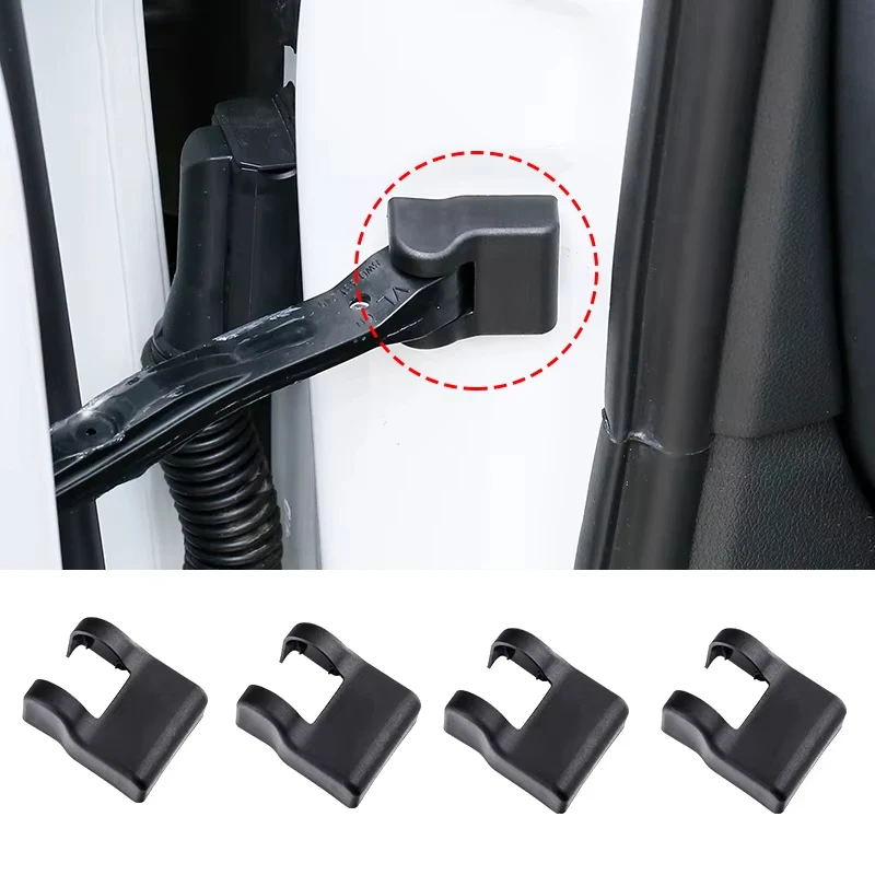 4-Piece Carbon Fiber Car Door Limiting Stopper Covers – Waterproof Accessories