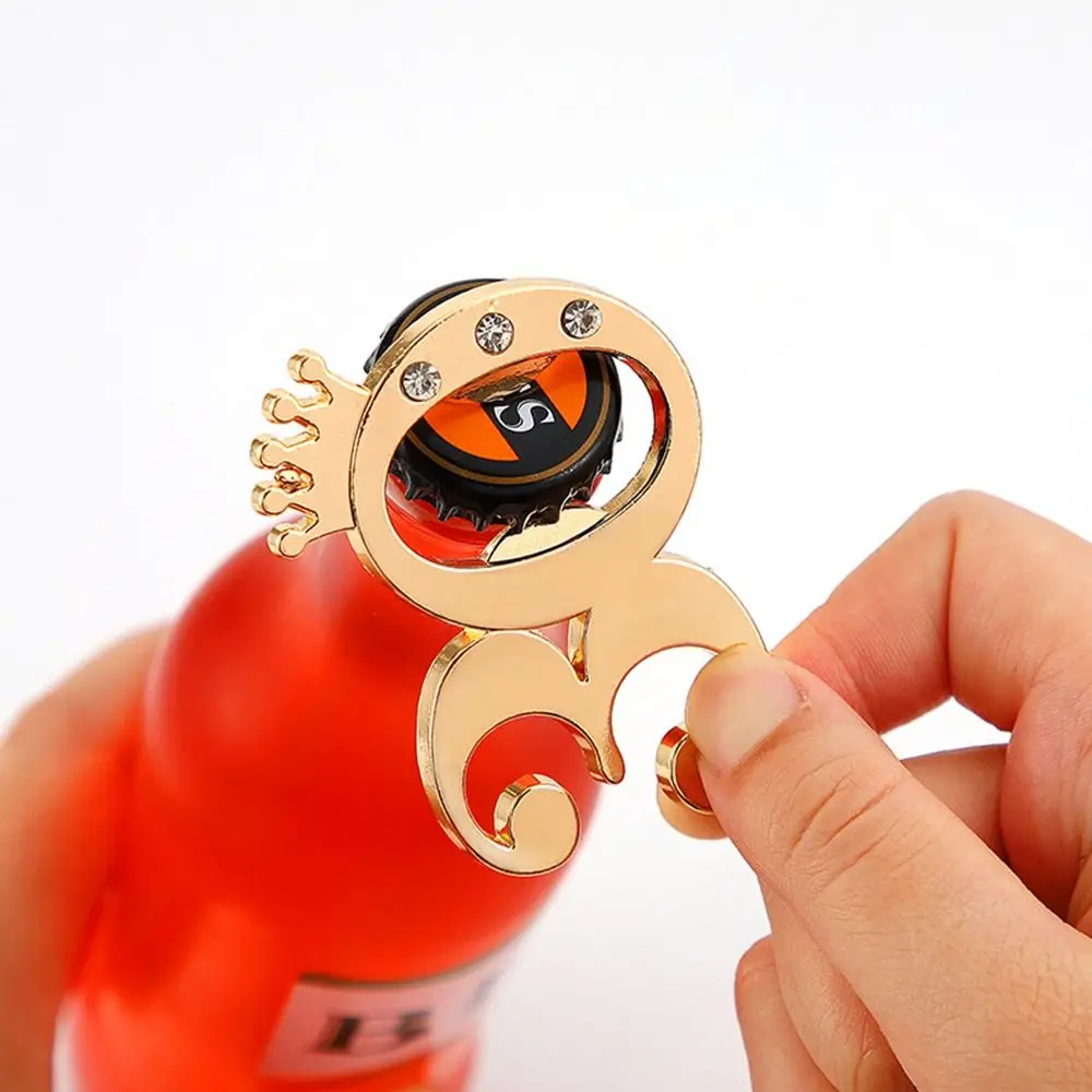18/30/40/50/60/70 Rhinestone Golden Bottle Opener Guest Return Gifts Souvenir Birthday Wedding Anniversary Party Supplies
