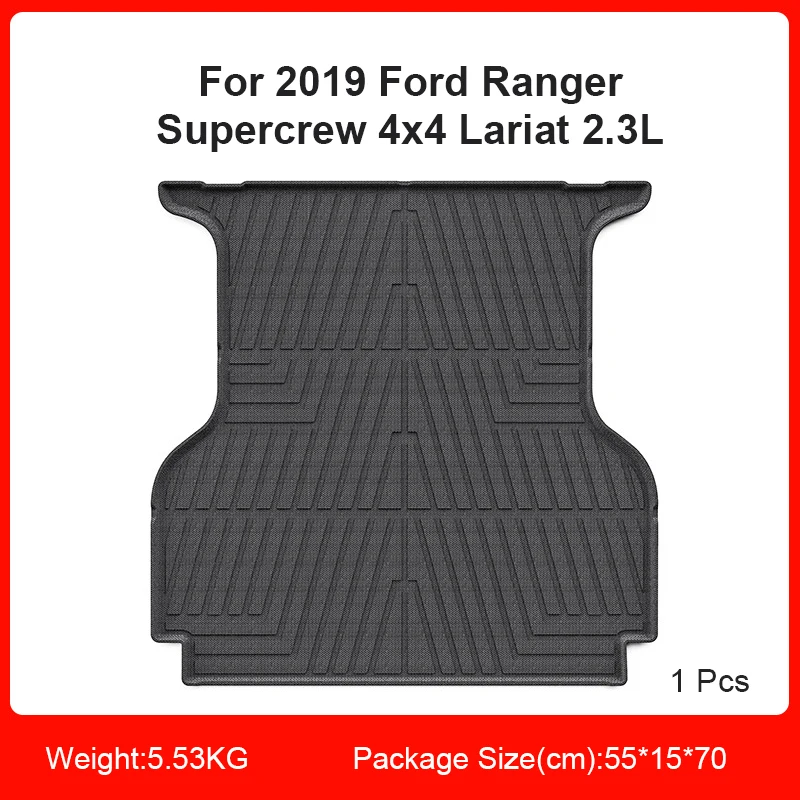 

Custom Fit Car Interior Accessories TPE TRUCK Bed Mat All Weather for Ford Ranger Supercrew 4x4 Lariat 2019 for Maverick 2022