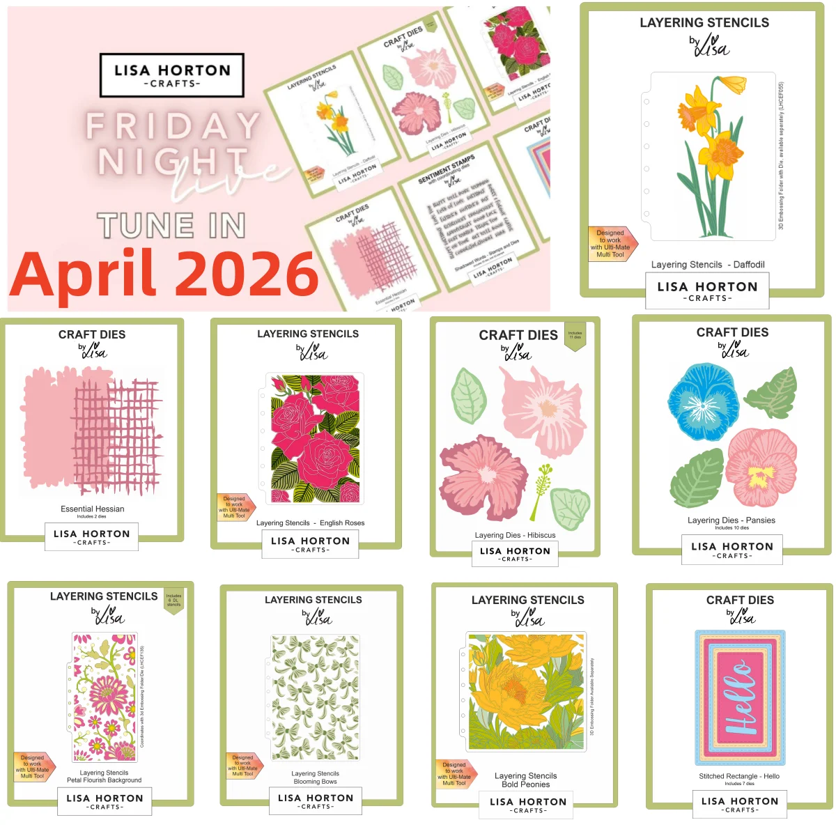 2026 새로운 히비스커스 팬지스 수선화 금속 커팅 다이스 클리어 스탬프 스텐실..