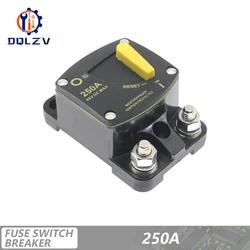 Waterproof DC Circuit Breaker Fuse Reset for Car Audio Amplifiers, 12 - 48V (250A)