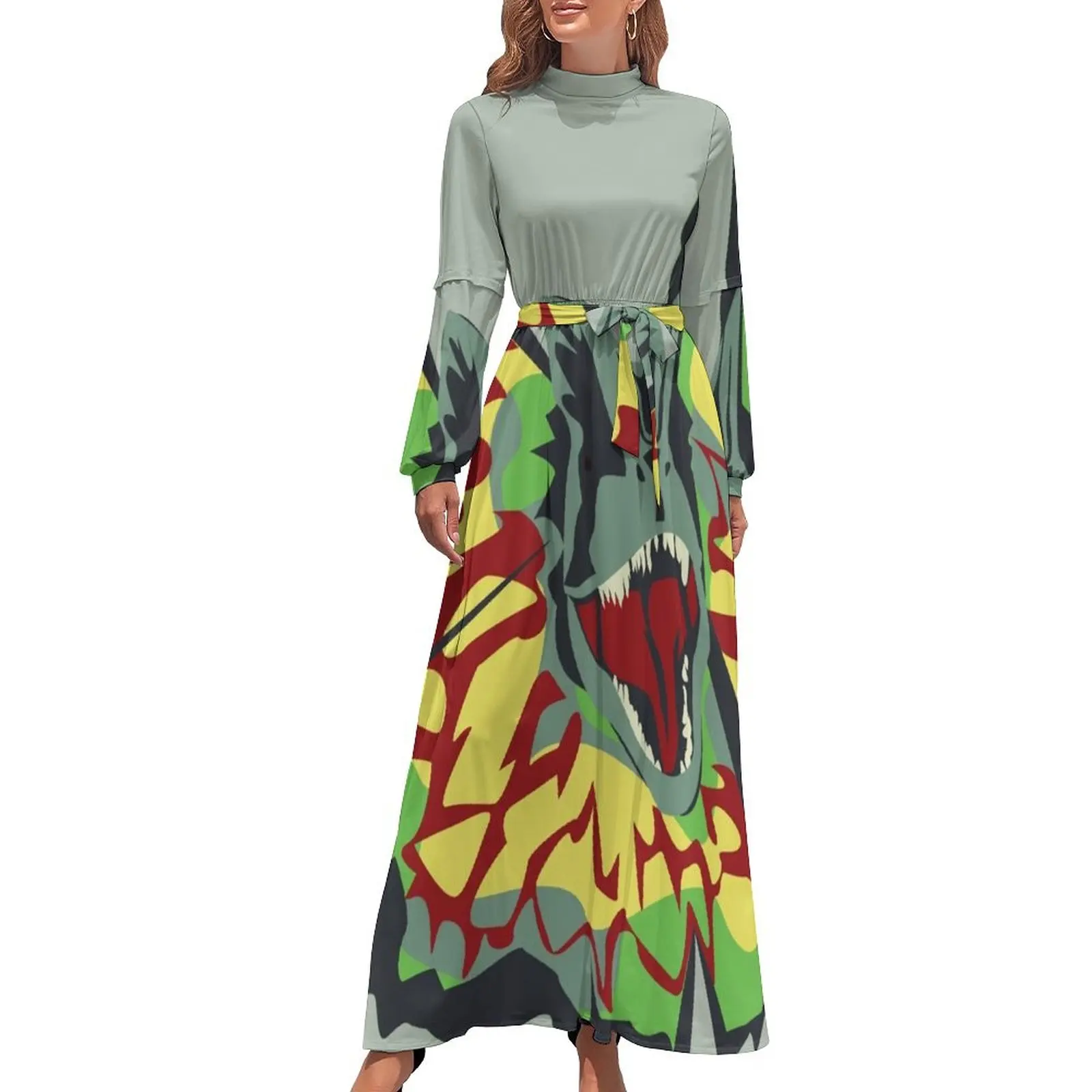 thumbnail image 1 of Vestido largo dilophosaurus vestidos para mujer vestidos para fiesta vestido largo de mujer vestido de noche de mujer, 1 of 5