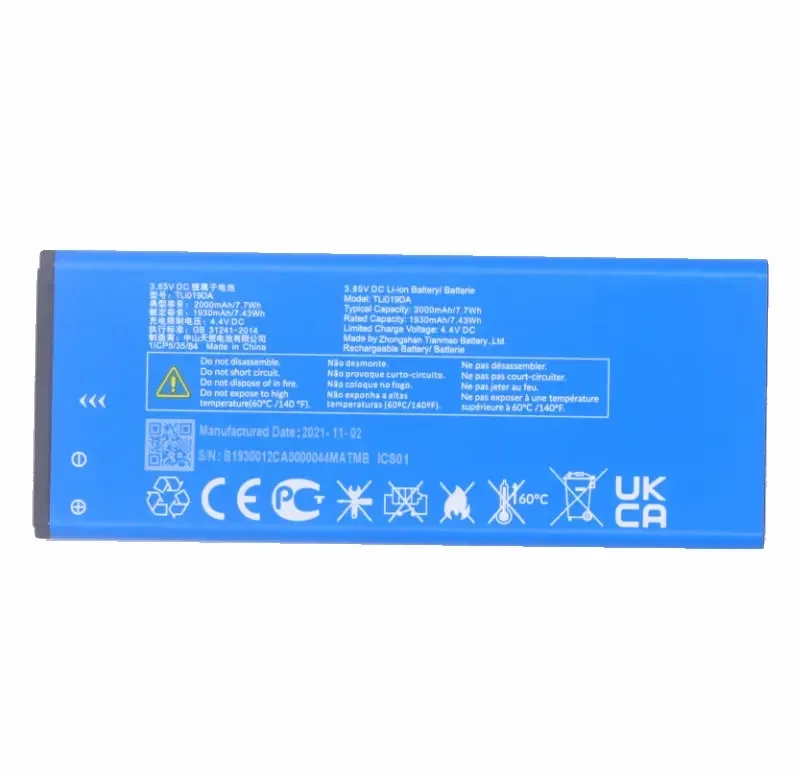 Aousavo TLi019D7 Batterie de rechange compatible avec Alcatel 1