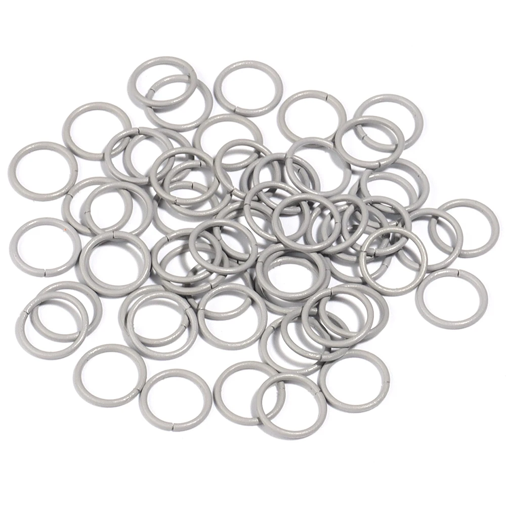 Colorful Metal Single Loop Rings for DIY Jewelry Making - 50pcs Assortment