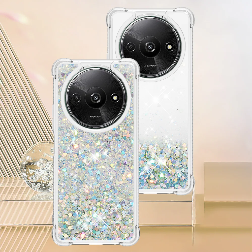 Bling Glitter Liquid Silicone Shockproof Quicksand Phone Case