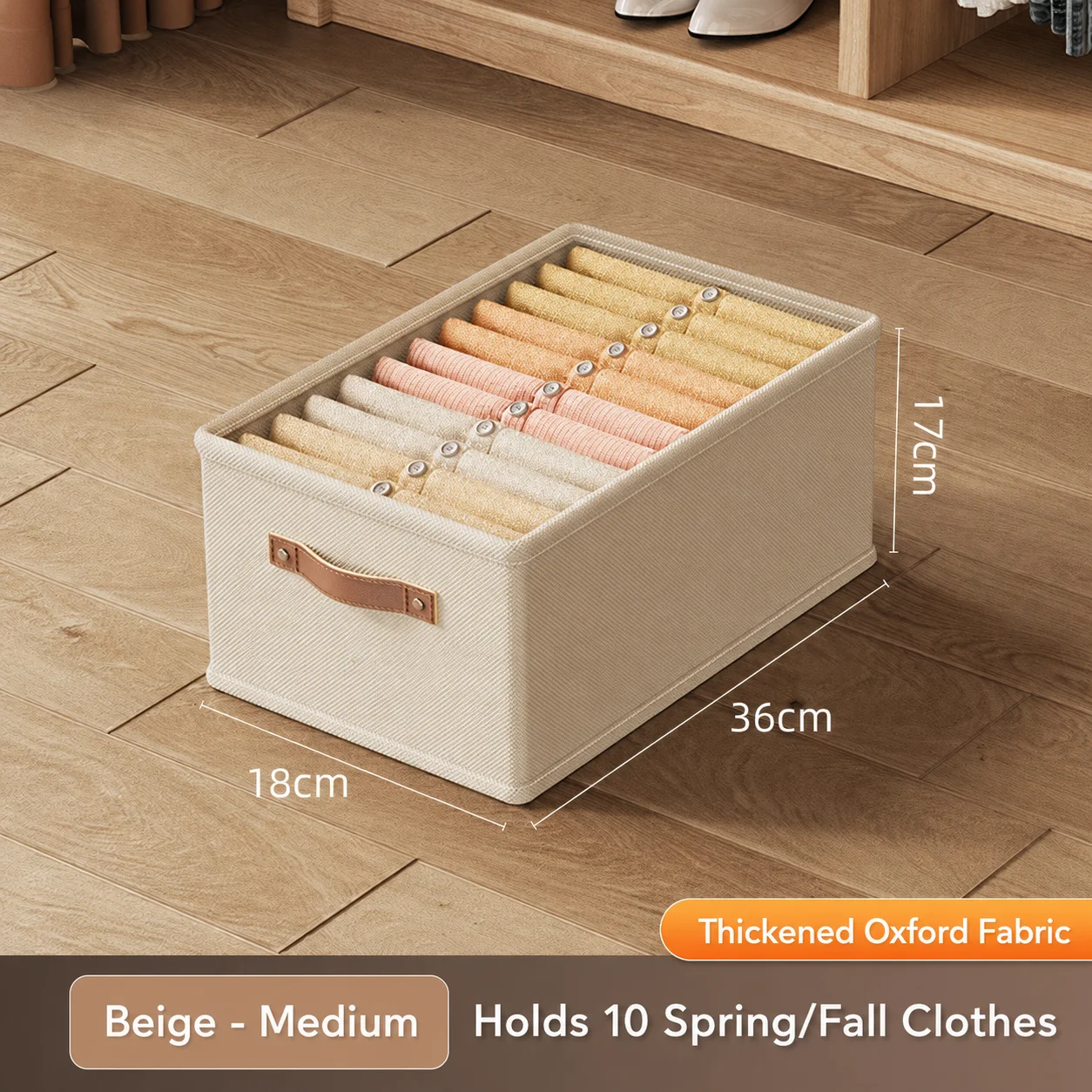 Large Foldable Oxford Fabric Storage Box with Handle