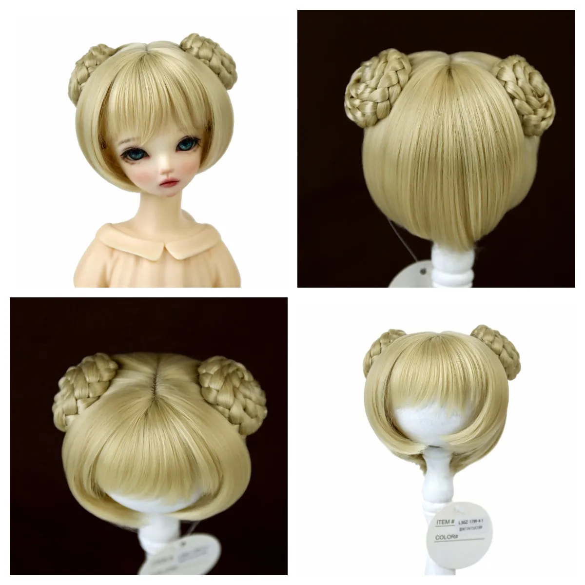 

Doll Wig 1/4 7-8inch Short Hair Golden High Temperature Wire for BJD/ SD/Smart Doll/MSD/Minifee/Yosd Doll Accessories
