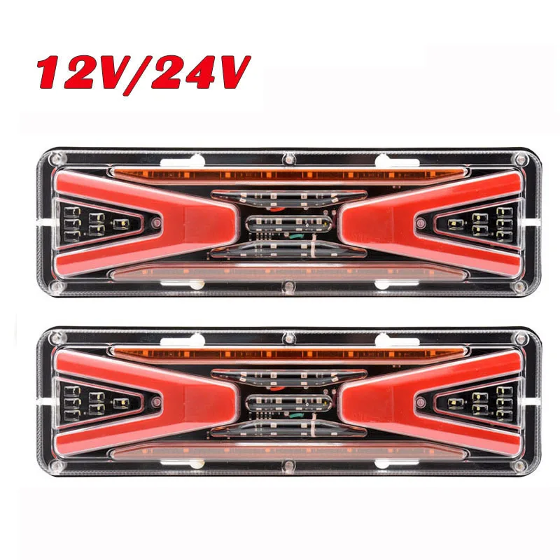 12V24VLED2pcsTruckTailLightsSequentialTurnSignalTrailer